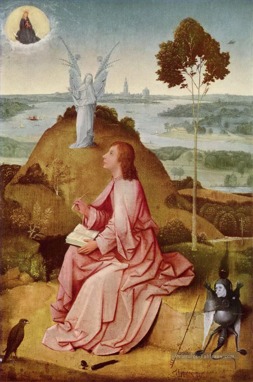 saint john l’évangéliste sur patmos 1485 Hieronymus Bosch Peintures à l'huile